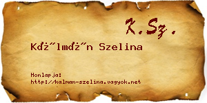 Kálmán Szelina névjegykártya